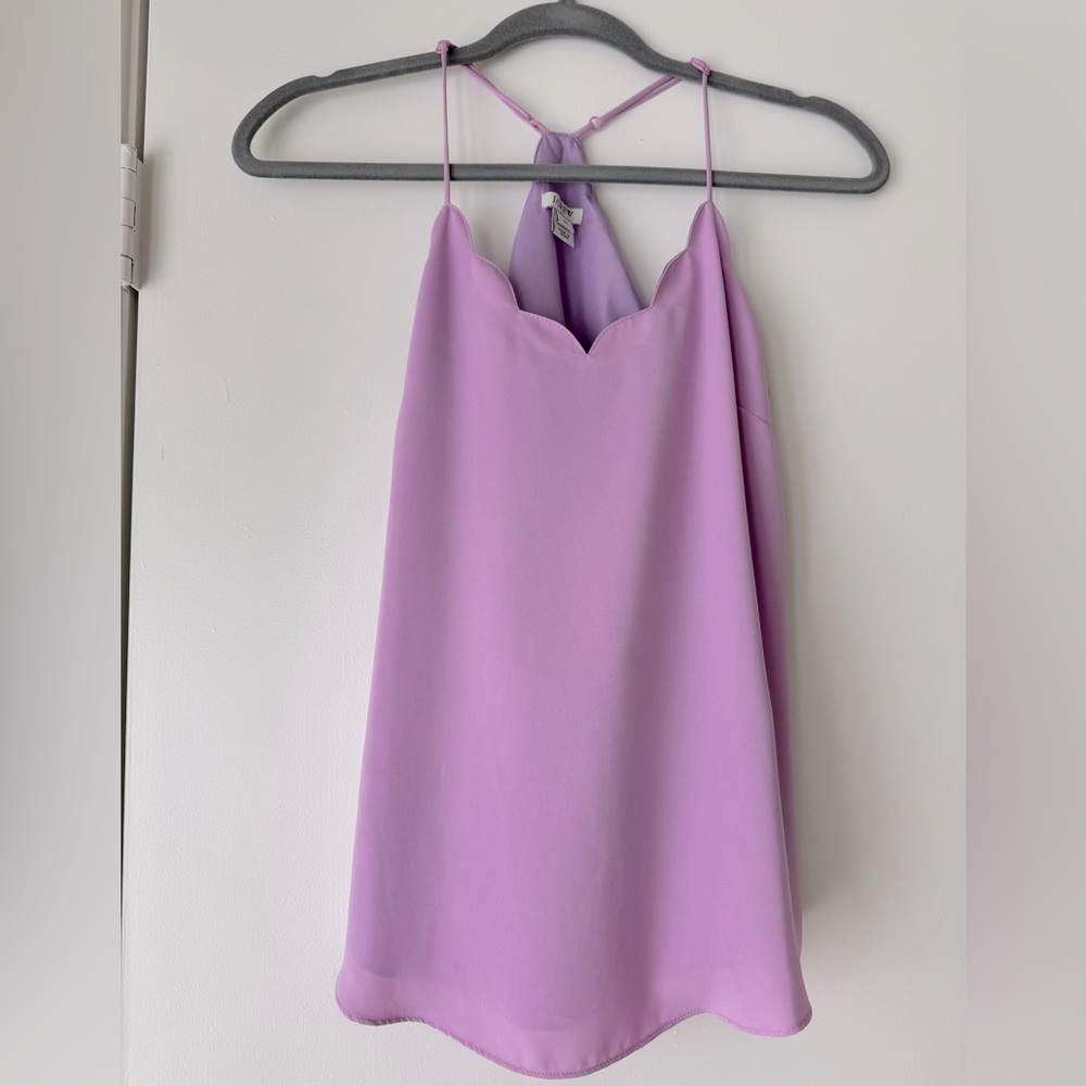 J.Crew Factory scalloped lavender sleeveless tank top size 00